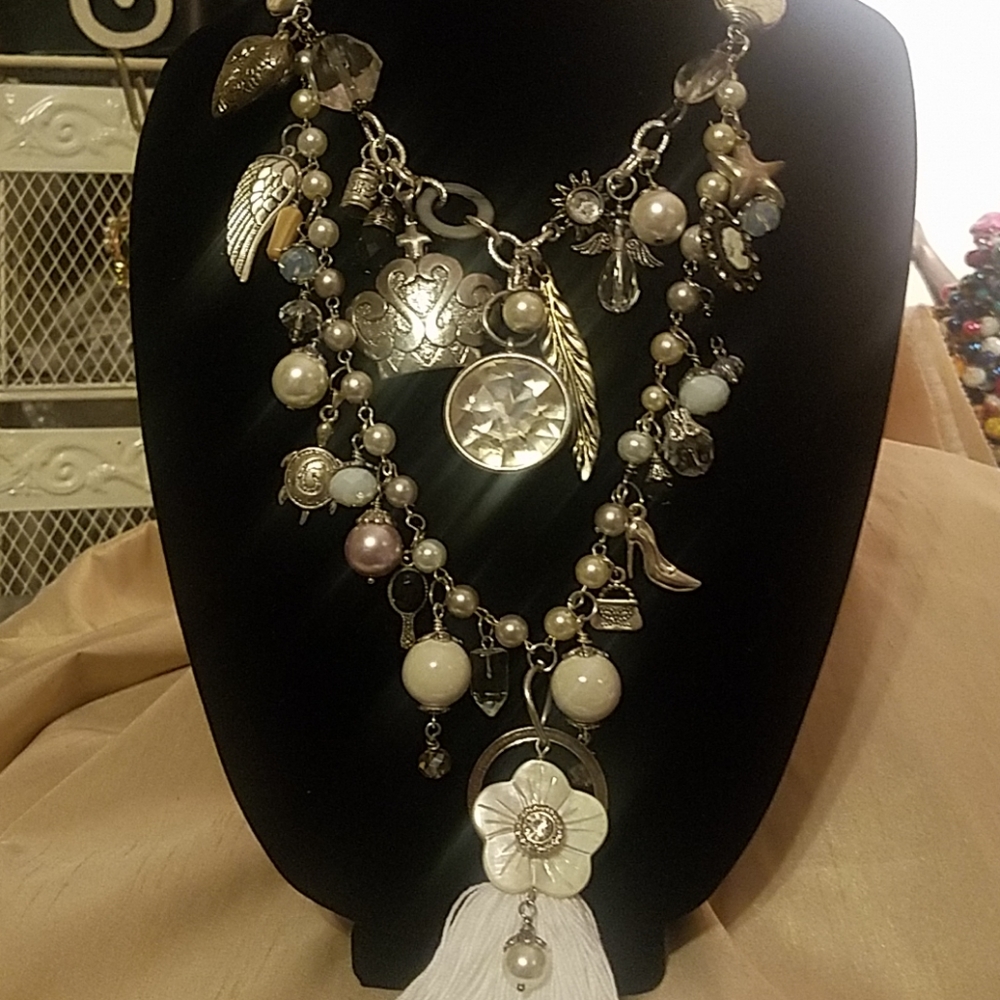 Girly Girl Layered Charmed Necklace
